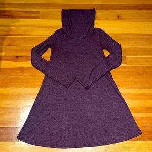 Purple Turtleneck sweater dress